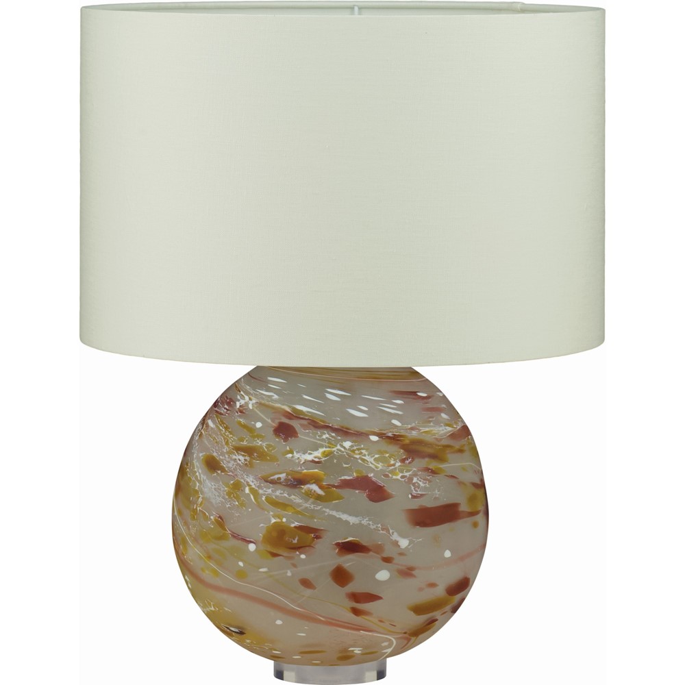 Nyla Crystal Glass Table Lamp by William Yeoward in Spice Orange